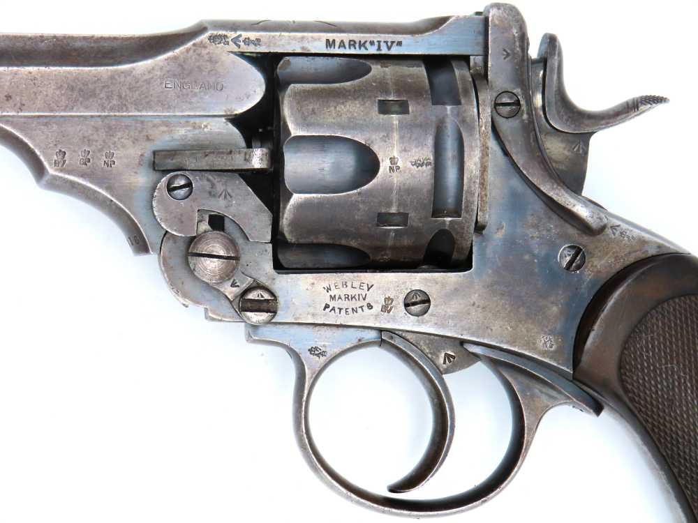 British Webley Mk.IV Unaltered .455 Boer War-WW1 Royal Navy Revolver c.1902-img-15