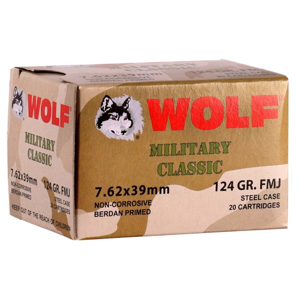 7.62x39 124GR FMJ Wolf Military Classic Ammo 100rds NO CC FEEs..-img-2