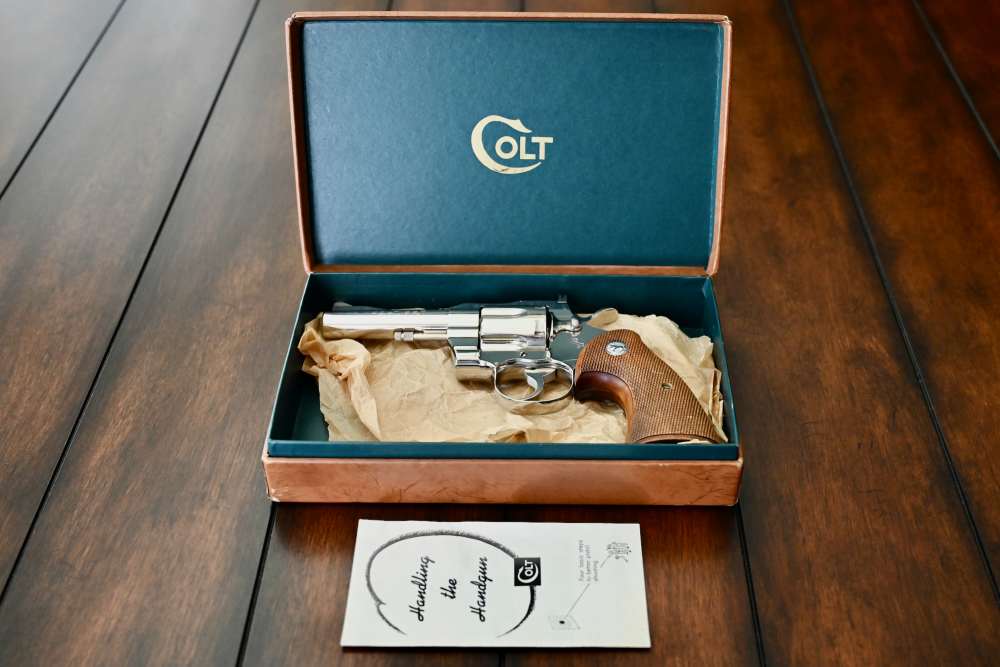 1955 Colt 357 Pre-Python .357 Magnum 4" Nickel LNIB w/ Colt Archives Letter-img-1