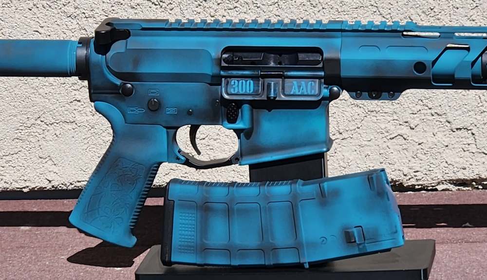 NTS GUNS .300 Blackout AR 15 Distressed Teal-img-5