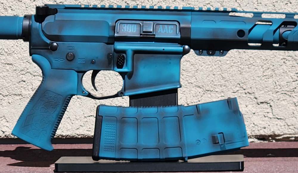 NTS GUNS .300 Blackout AR 15 Distressed Teal-img-4