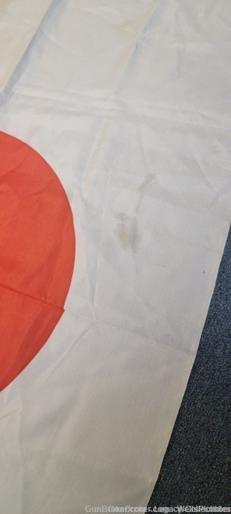 JAPANESE WWII SILK FLAG GOOD LUCK WITH TIE STRINGS (VERY CLEAN)-img-9