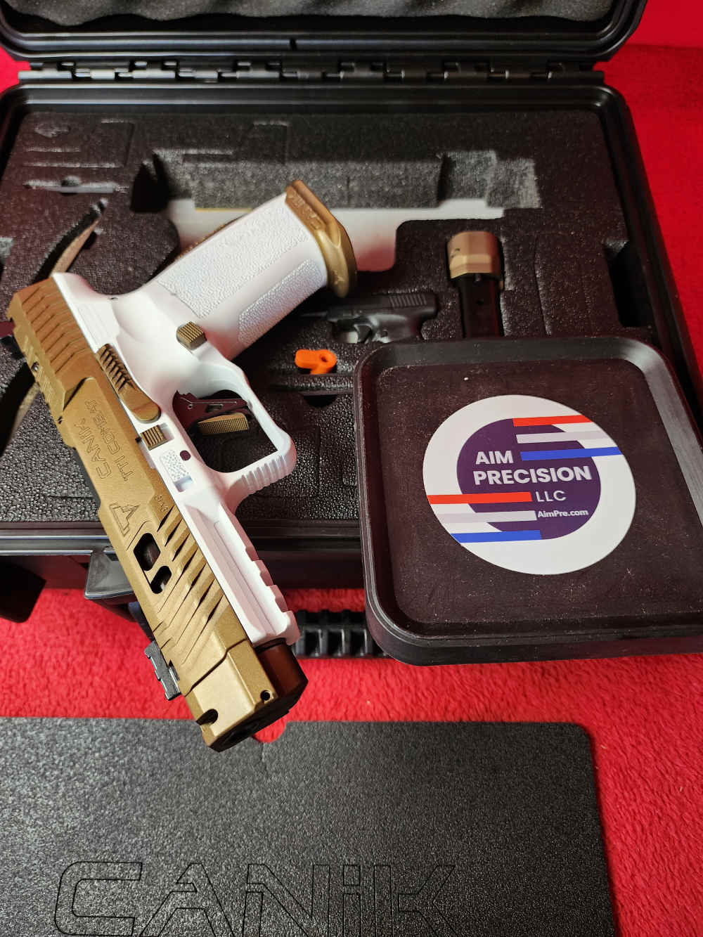 CANIK TTI COMBAT CUSTOM WHITE CERAKOTE 9MM BRZ 21+1 OPTICS READY SLIDE CUT -img-4