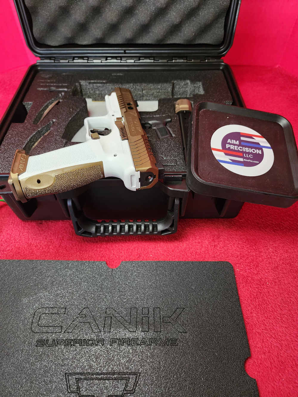 CANIK TTI COMBAT CUSTOM WHITE CERAKOTE 9MM BRZ 21+1 OPTICS READY SLIDE CUT -img-2