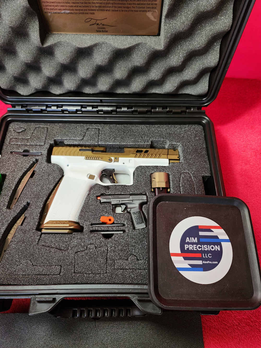 CANIK TTI COMBAT CUSTOM WHITE CERAKOTE 9MM BRZ 21+1 OPTICS READY SLIDE CUT -img-6