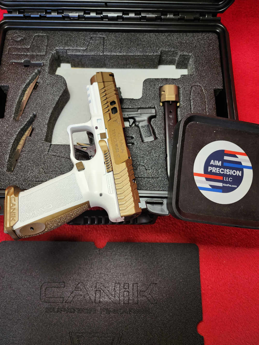 CANIK TTI COMBAT CUSTOM WHITE CERAKOTE 9MM BRZ 21+1 OPTICS READY SLIDE CUT -img-1
