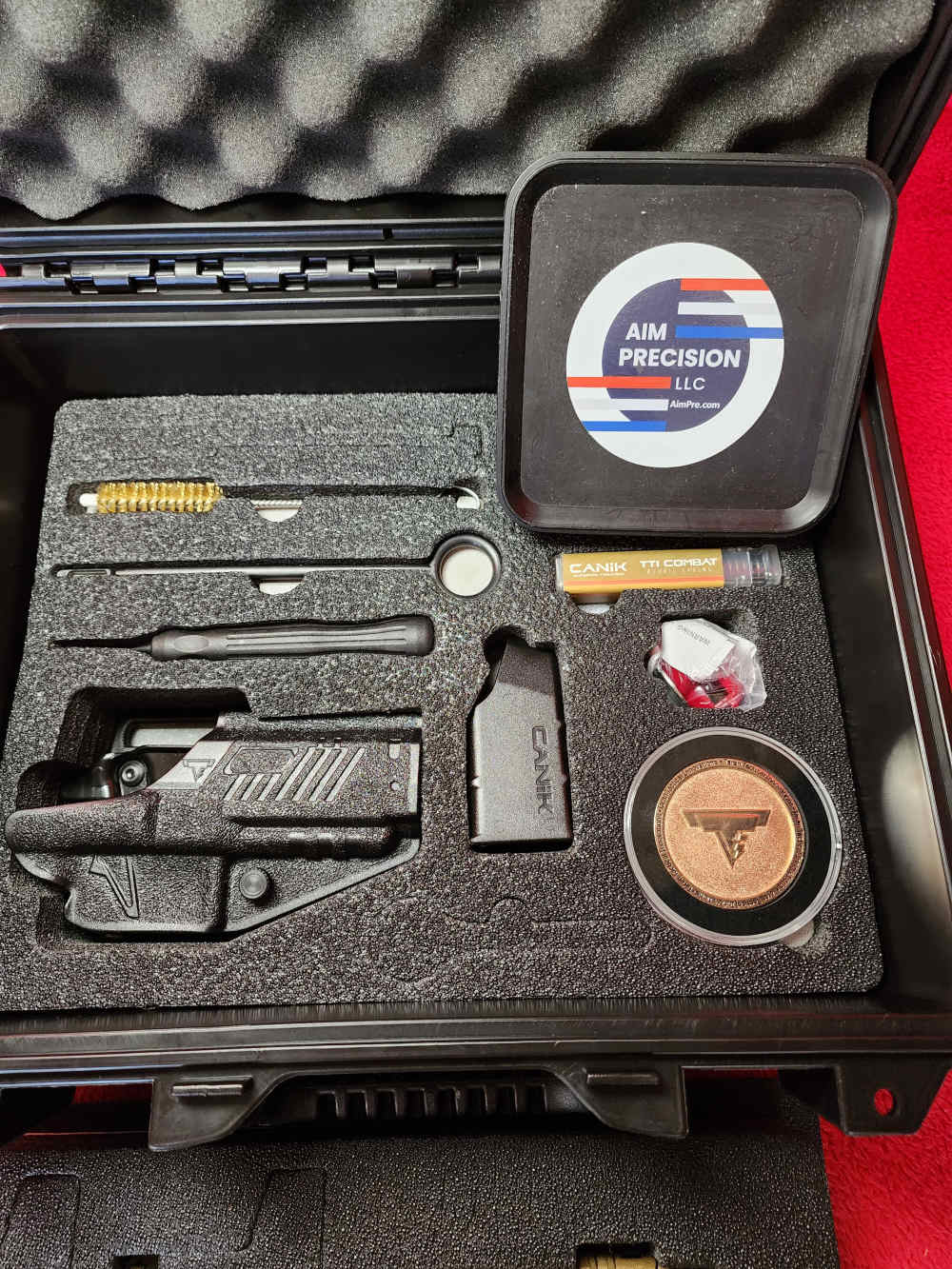 CANIK TTI COMBAT CUSTOM WHITE CERAKOTE 9MM BRZ 21+1 OPTICS READY SLIDE CUT -img-8