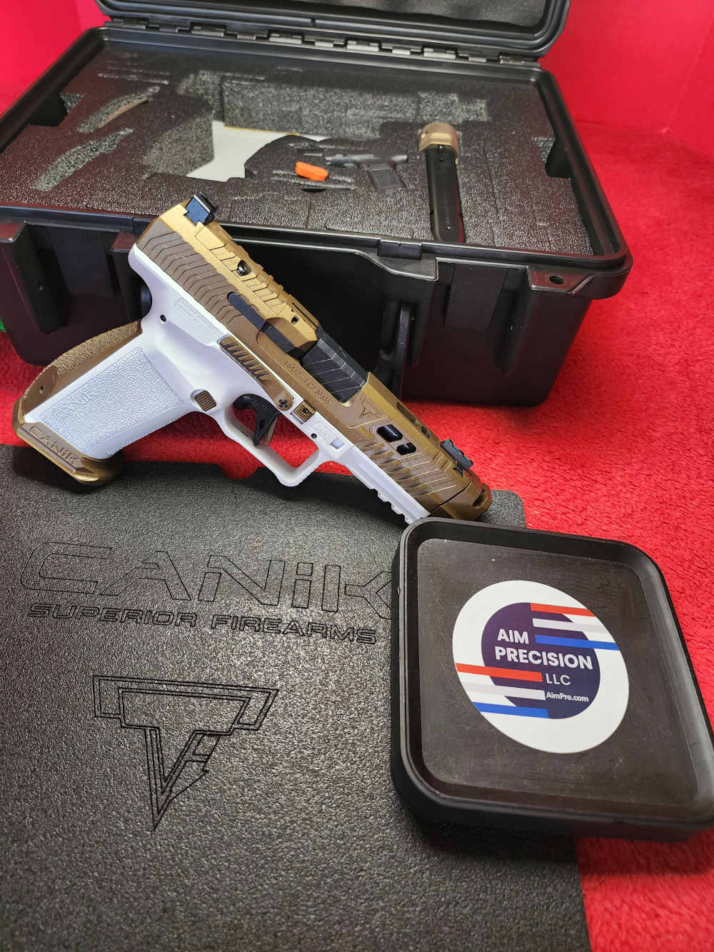 CANIK TTI COMBAT CUSTOM WHITE CERAKOTE 9MM BRZ 21+1 OPTICS READY SLIDE CUT -img-3