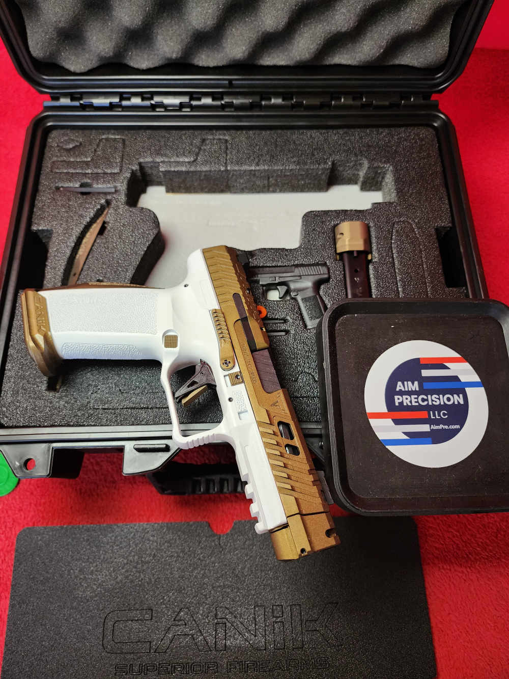 CANIK TTI COMBAT CUSTOM WHITE CERAKOTE 9MM BRZ 21+1 OPTICS READY SLIDE CUT -img-9