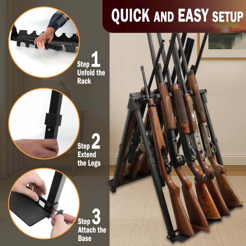 Fold & Go Portable 10 Gun Stand-img-3
