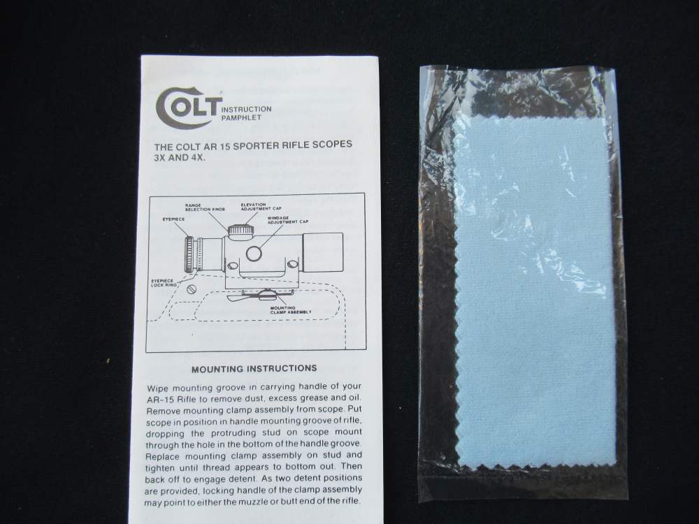 Superb Colt AR 15 4 x 20 Sporter Rifle Scope Mint in Box with Papers Nice!-img-11