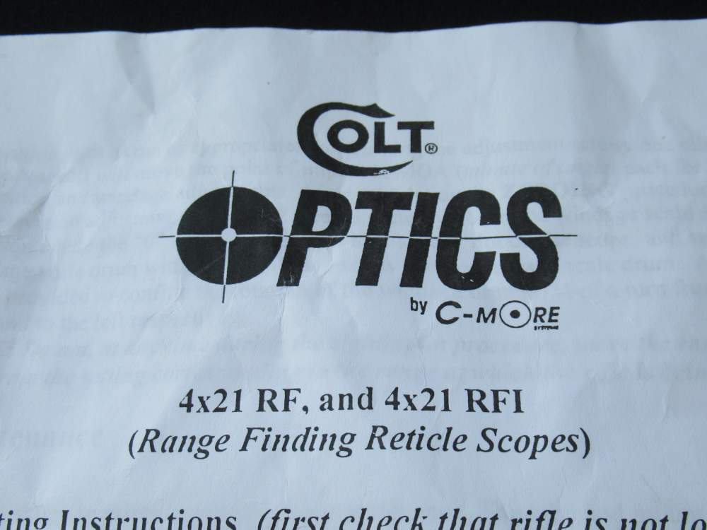 Superb Colt AR 15 4 x 21 Sporter Rifle Scope Near Mint Nice!-img-15