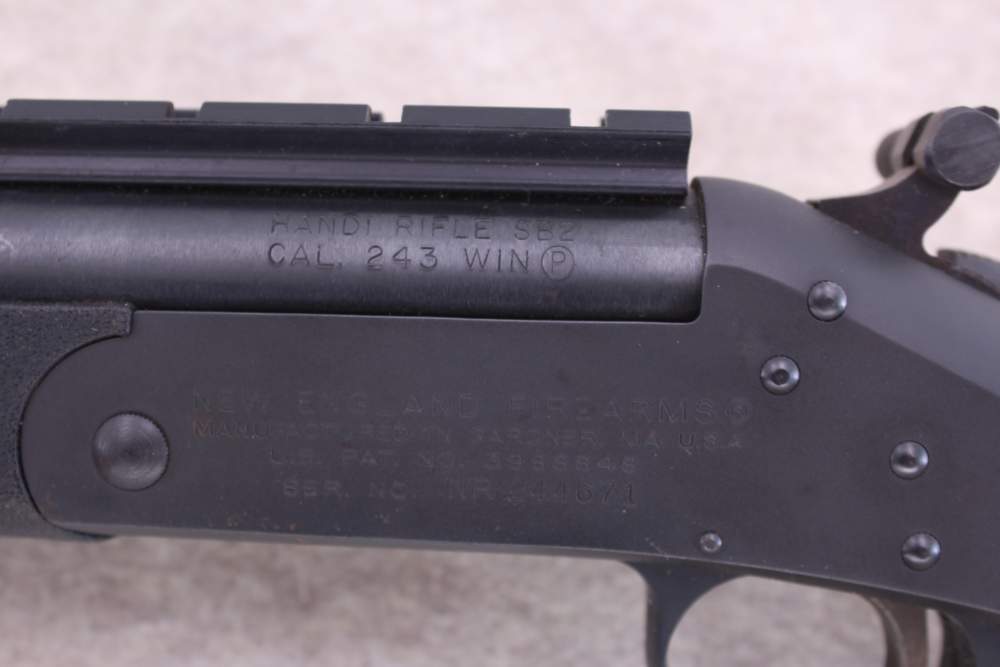 NEF New England H&R Handi Rifle SB2 243Win/22" Composite w/ rail Clean -img-5