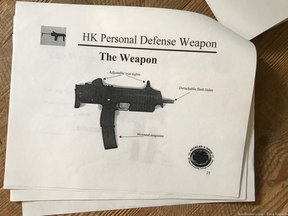 HK PDW MP7 T7 Presentation Original Copy Jim Schatz German History RARE 4.6-img-9
