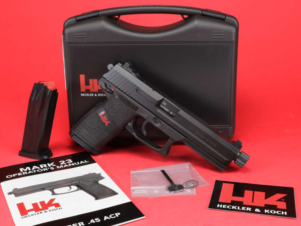 HK Mark 23 SOCOM MK23 45ACP 5.87" Pistol NIB 2x12rd Mags 81000078 InStock-img-0