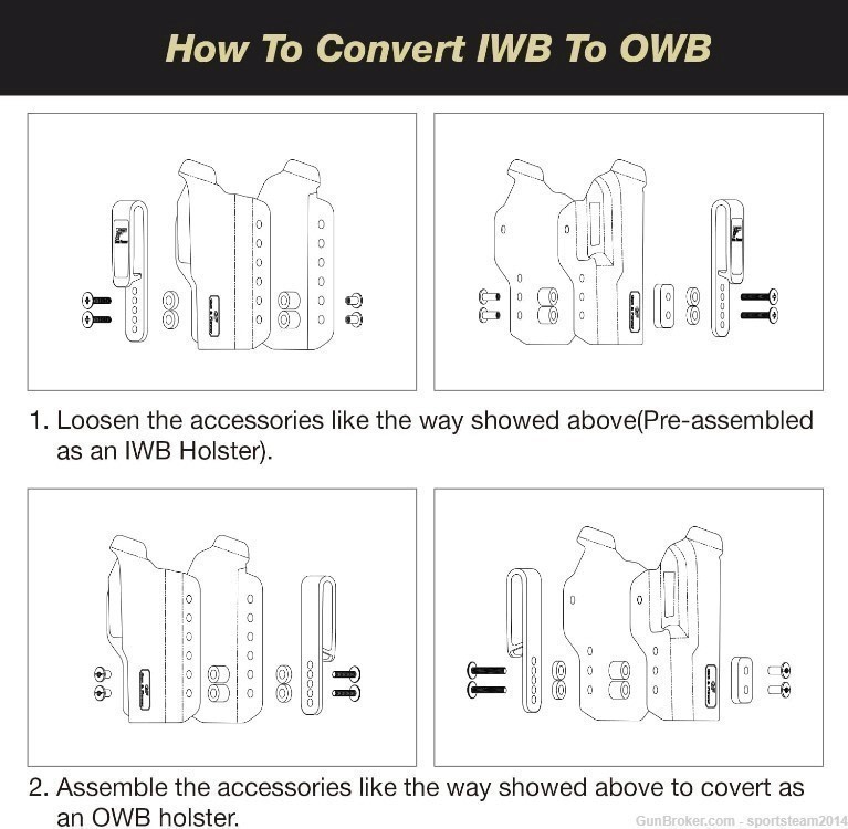 Clear! OWB/IWB RH Holster for Glock 19 23 45 MOS Fit Holosun 407C 507K 407K-img-1