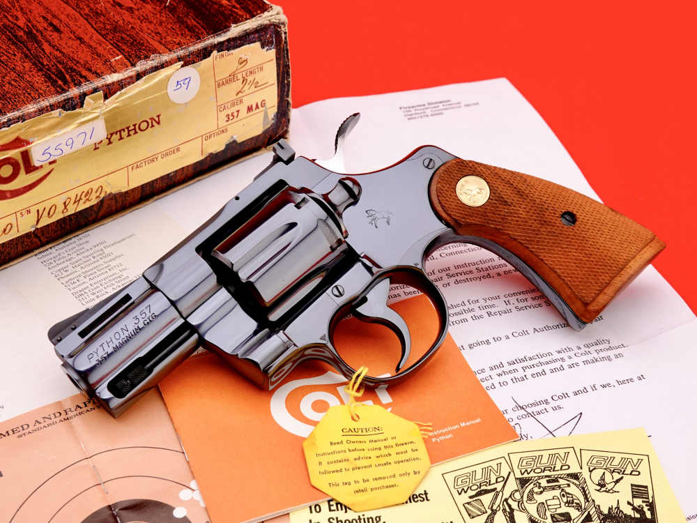MUSEUM GRADE 1978 COLT PYTHON 2.5" DELUXE ROYAL BLUE .357 MAGNUM 100% NOS-img-0