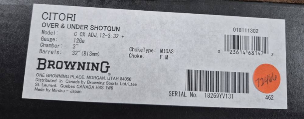 NIB BROWNING CX ADJ 12GA 32" BOX-img-14