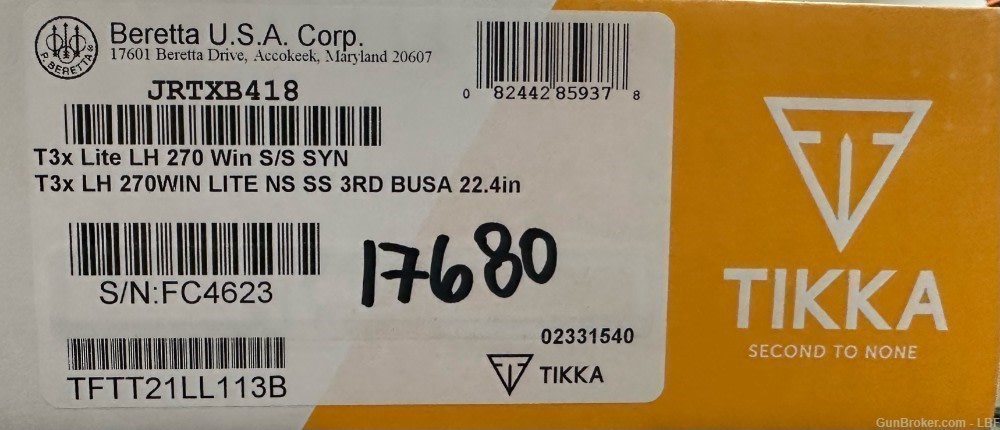 Tikka T3x Lite .270 Win Left Hand Stainless Steel Synthetic Stock.-img-2