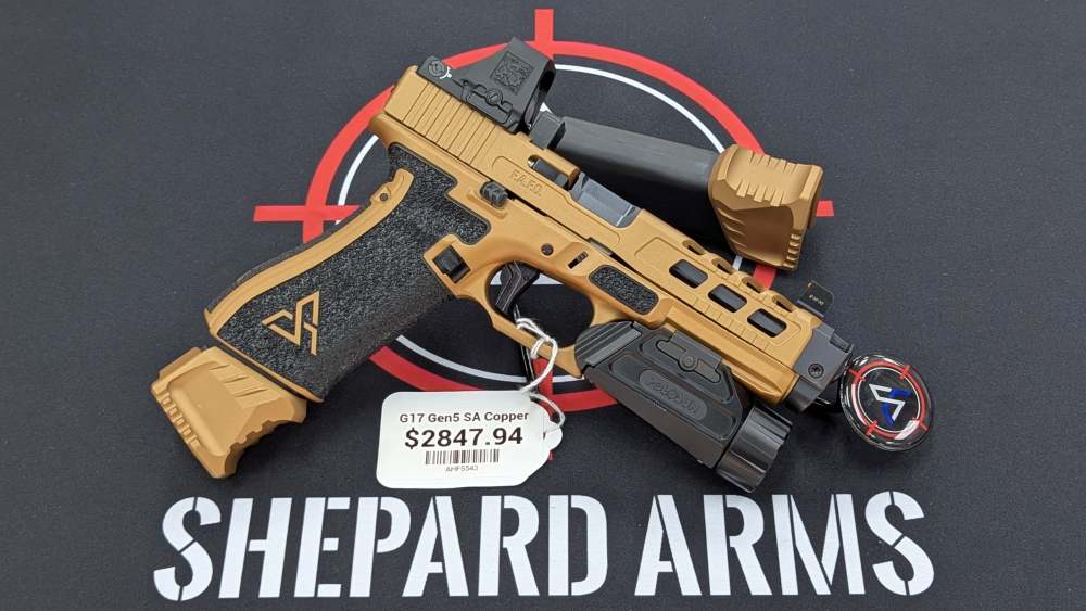 SA Custom Glock 17 Gen5 |Raptor Cuts | Ramjet |Tyrant CNC | Copper Cerakote-img-0