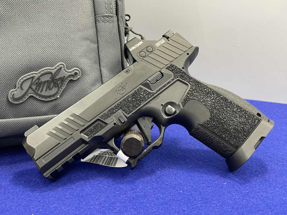 Kimber R7 Mako Carbon Compact 9mm 3.9" Blk *MOUNTED HOLOSUN 407K X2 REDDOT*-img-0