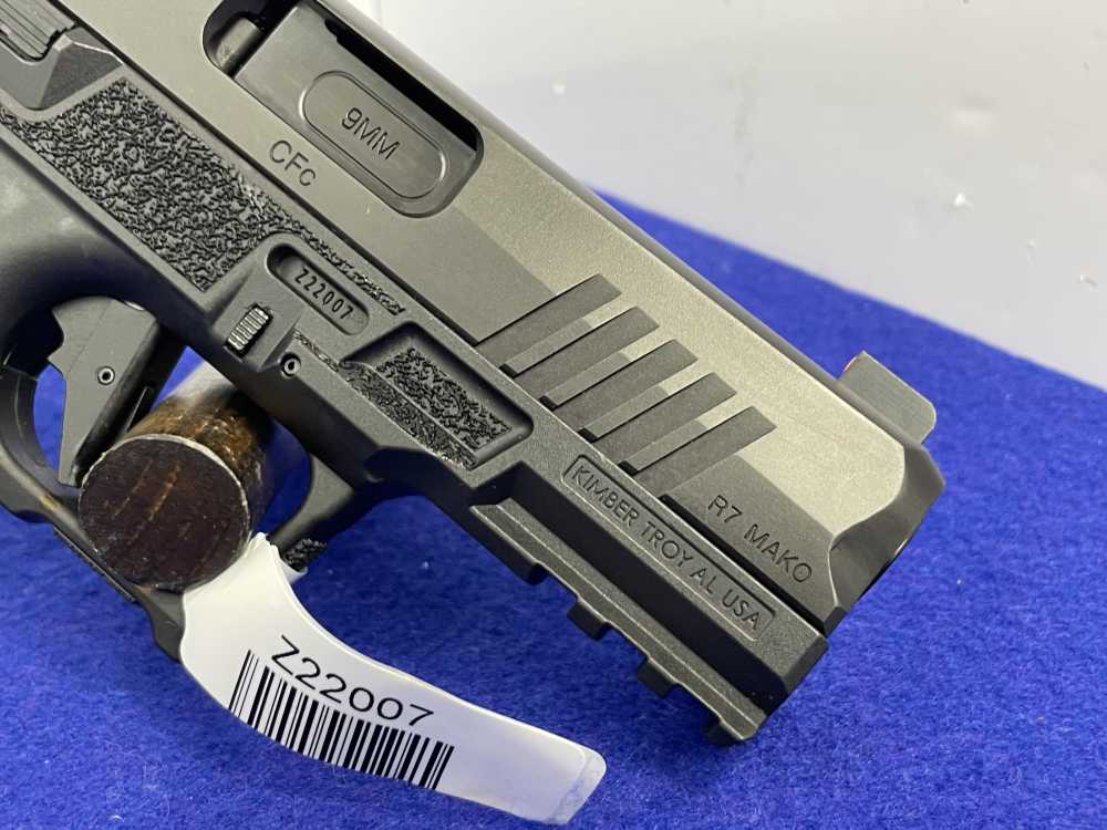 Kimber R7 Mako Carbon Compact 9mm 3.9" Blk *MOUNTED HOLOSUN 407K X2 REDDOT*-img-22
