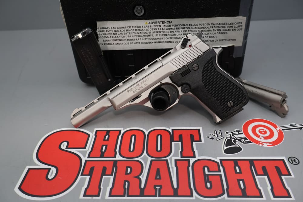 Phoenix Arms HP22A Rangemaster 5" .22 LR w/Case & Barrel -img-0
