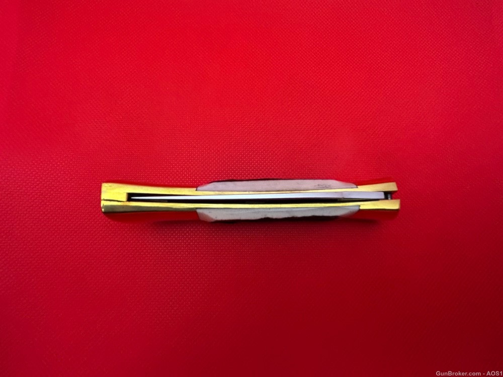 Vintage Falcon Blades Italy Stag Lockback Pocket Knife Sandvik Rostfrie NOS-img-8