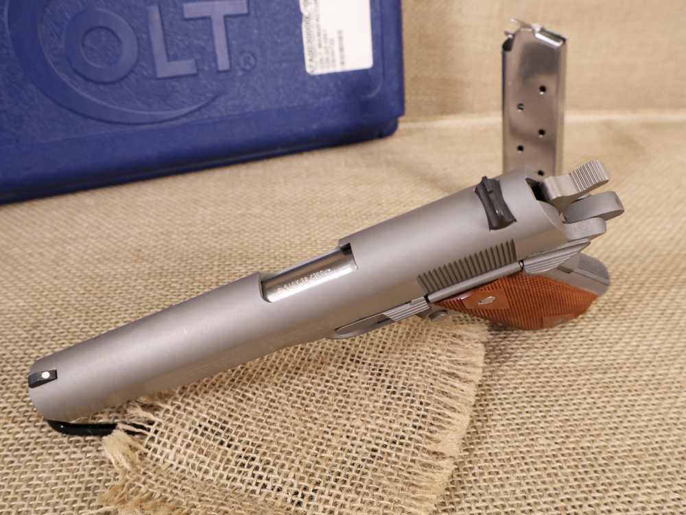 Colt, Government Model 1911, Full-Size, 5" Brushed Stainless Double Diamond-img-6