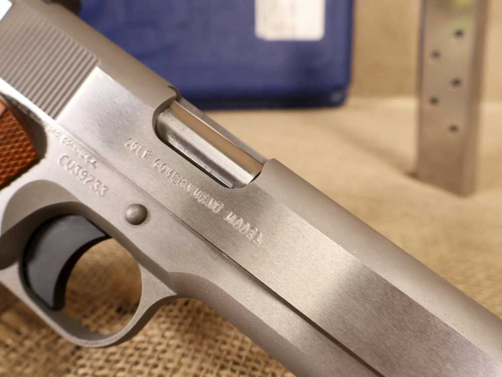 Colt, Government Model 1911, Full-Size, 5" Brushed Stainless Double Diamond-img-13