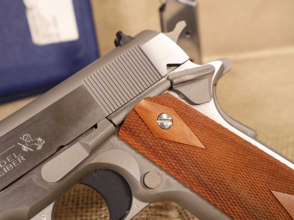 Colt, Government Model 1911, Full-Size, 5" Brushed Stainless Double Diamond-img-4
