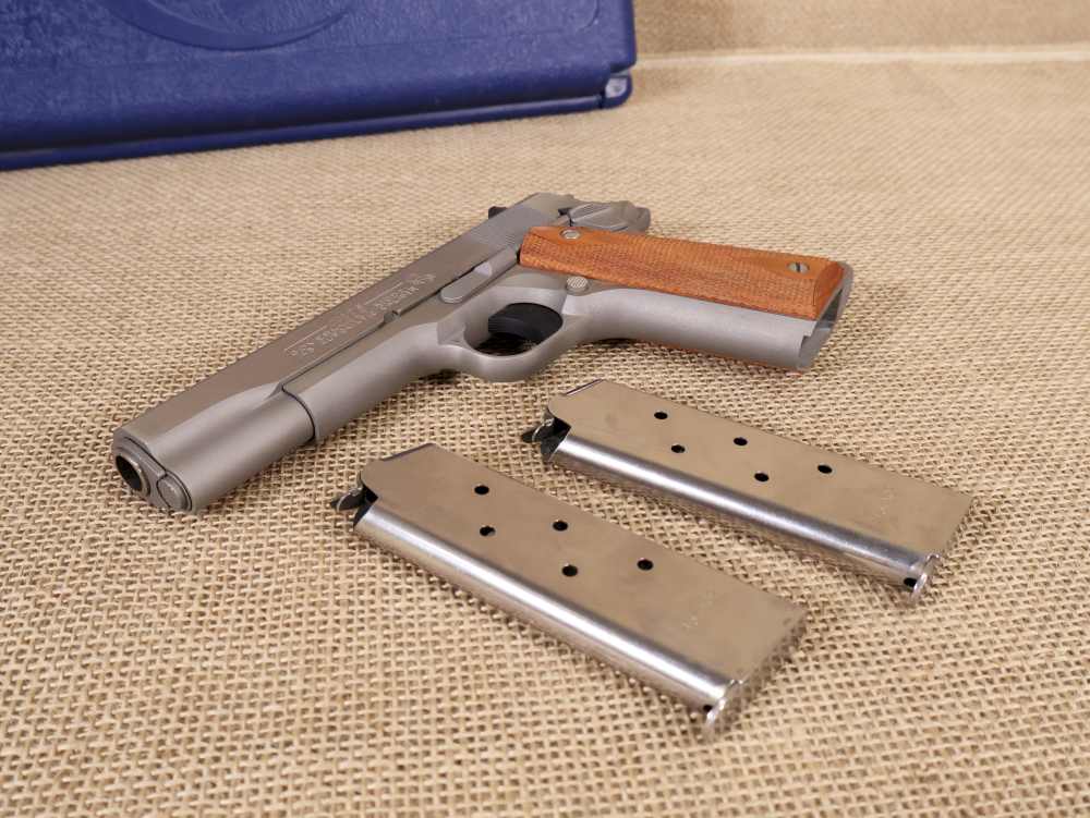 Colt, Government Model 1911, Full-Size, 5" Brushed Stainless Double Diamond-img-16
