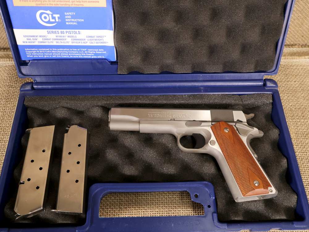 Colt, Government Model 1911, Full-Size, 5" Brushed Stainless Double Diamond-img-20