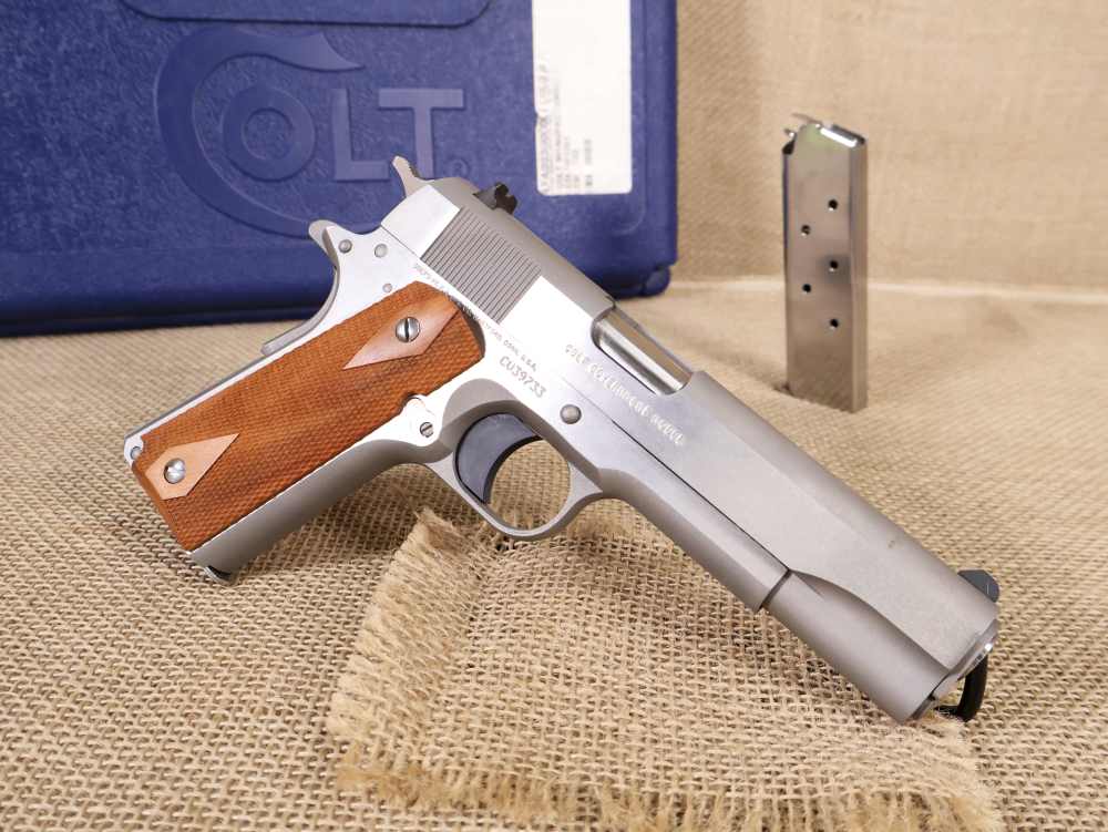 Colt, Government Model 1911, Full-Size, 5" Brushed Stainless Double Diamond-img-9