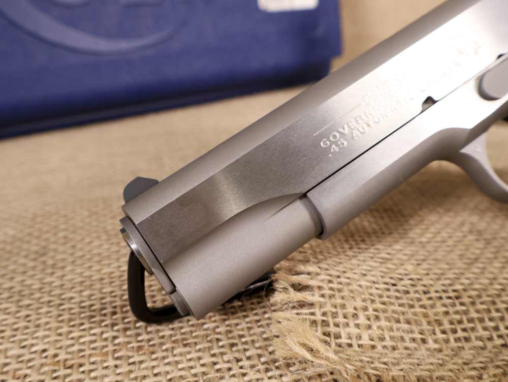 Colt, Government Model 1911, Full-Size, 5" Brushed Stainless Double Diamond-img-2