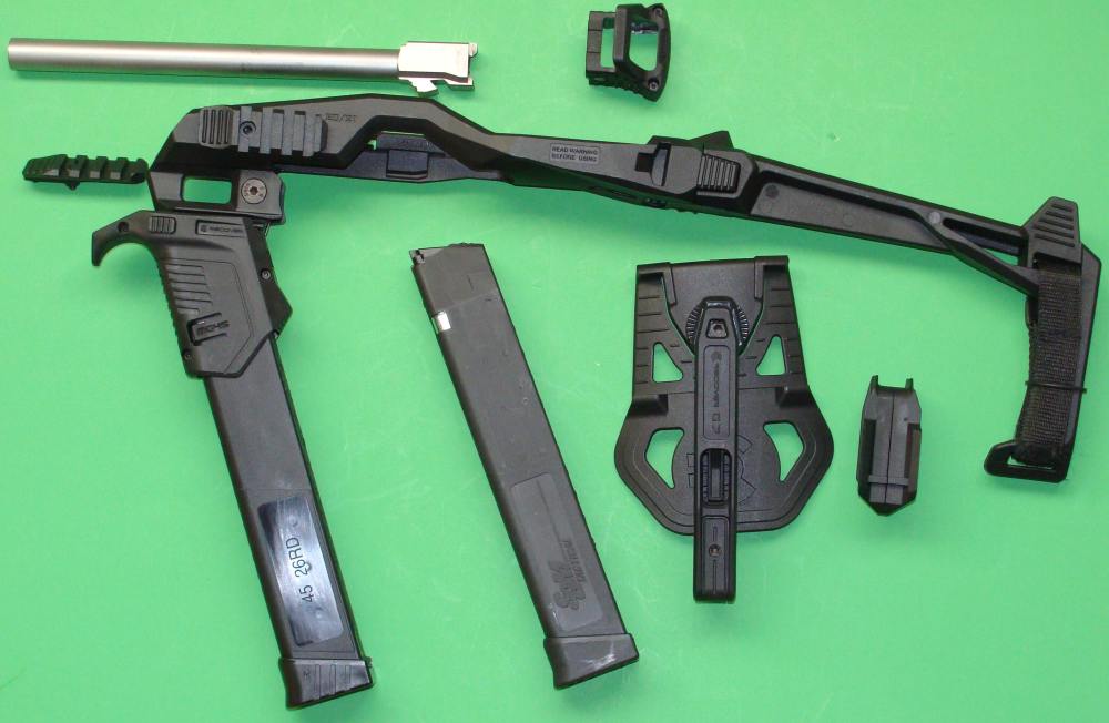 RECOVER TACTICAL BRACE UNIT FOR GLOCK 21 G21, WOLF LAKE 9" BARREL, EXTENDED-img-2