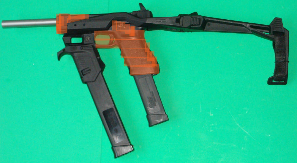 RECOVER TACTICAL BRACE UNIT FOR GLOCK 21 G21, WOLF LAKE 9" BARREL, EXTENDED-img-0