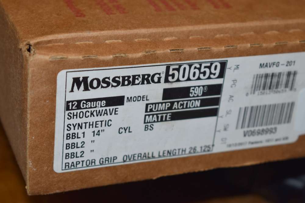 Mossberg 590 Shockwave 12 Gauge 14" Pump Crimson Trace Laser Saddle Bundle-img-20