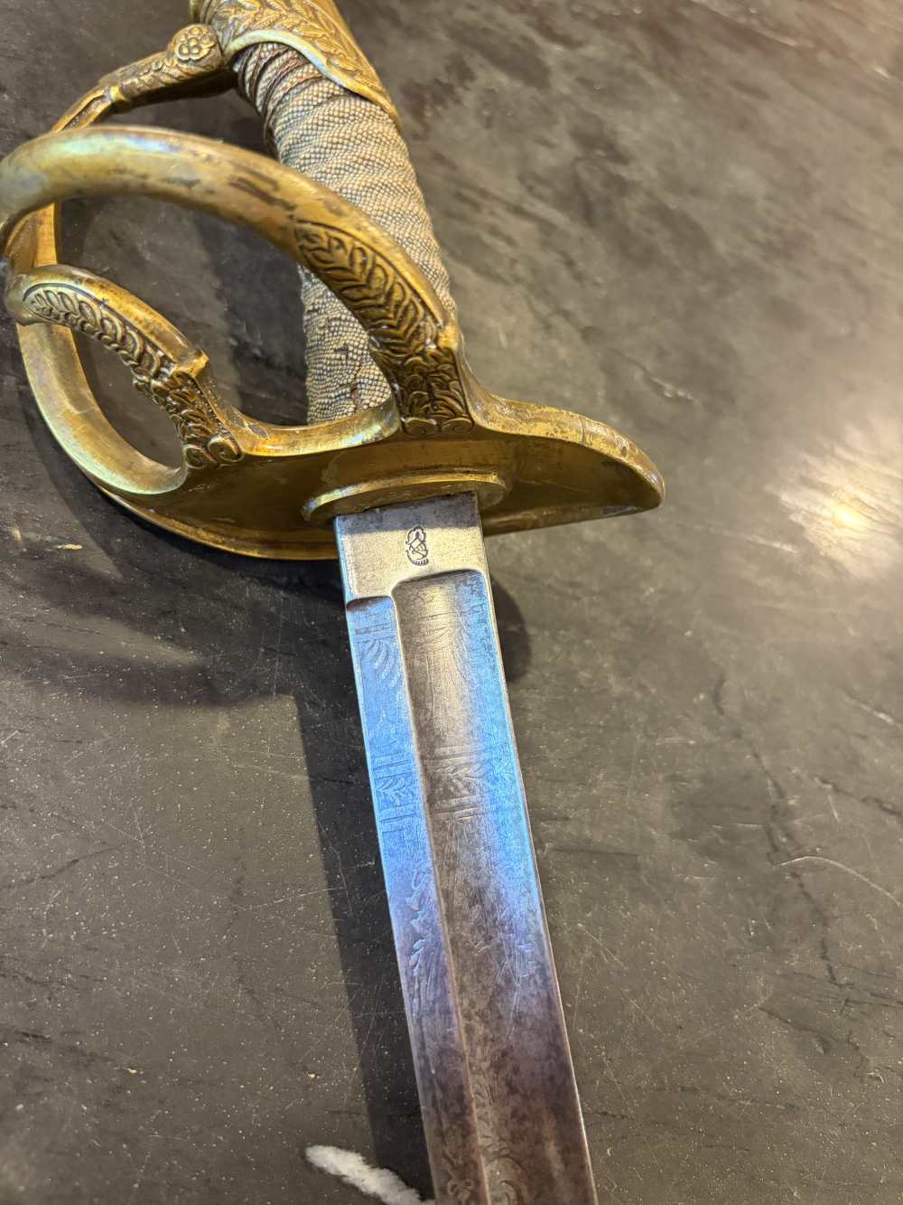 Antique US Officer Grade Model 1840 Cavalry Saber WKC Etched Blade -img-14