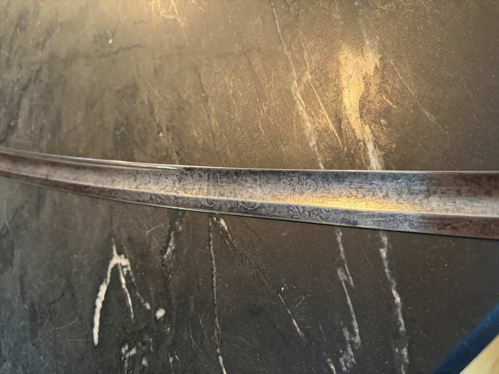 Antique US Officer Grade Model 1840 Cavalry Saber WKC Etched Blade -img-15