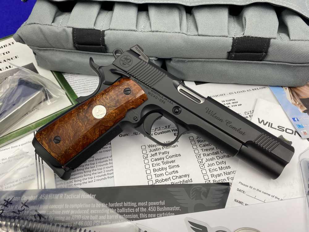 SCARCE Wilson Combat 1911 CQB 40TH ANNIVERSARY .38 Super *CONSUMER UNFIRED*-img-11