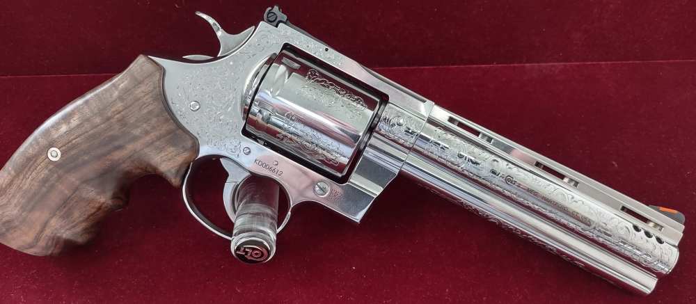  Colt Kodiak .44 Magnum 6" Stainless Steel Custom Shop Engraved Revolver -img-1