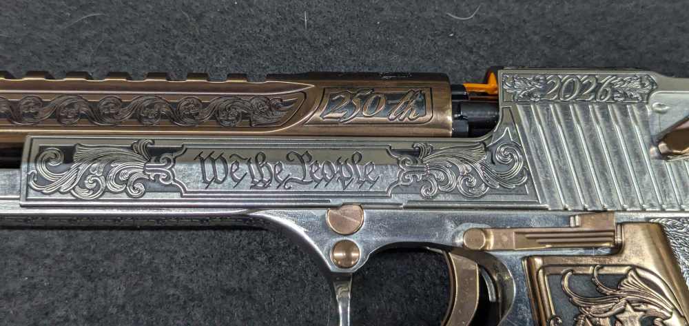 DESERT EAGLE 250 YEARS OF LIBERTY ONLY 100 MADE CUSTOM 50AE MAGNUM RESEARCH-img-7