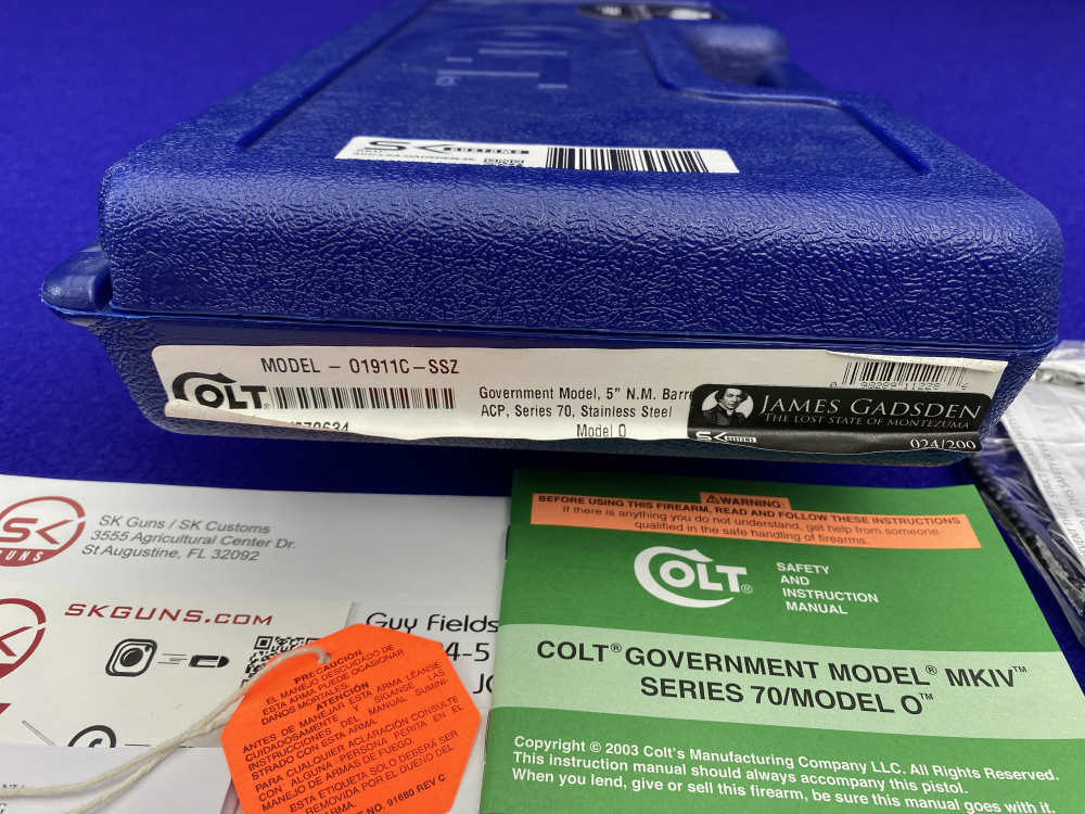 Colt 1911 Government 45ACP -SK CUSTOMS JAMES GADSDEN- Only 200 Produced-img-52