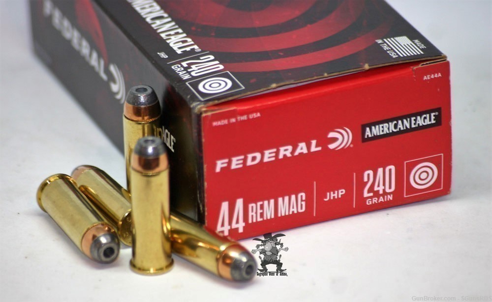 44 Magnum JHP FEDERAL AE 44 MAG hollow point 240 Grain 44mag Brass 50 RDS-img-2