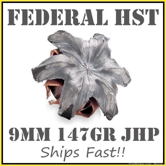 150rds Federal Premium Tactical HST™ 9mm 147gr JHP P9HST2 self defense-img-0