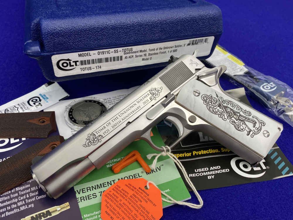 Colt 1911 Government 45ACP 5" *TOMB OF THE UNKNOWN SOLDIER ONE OF 500*-img-0