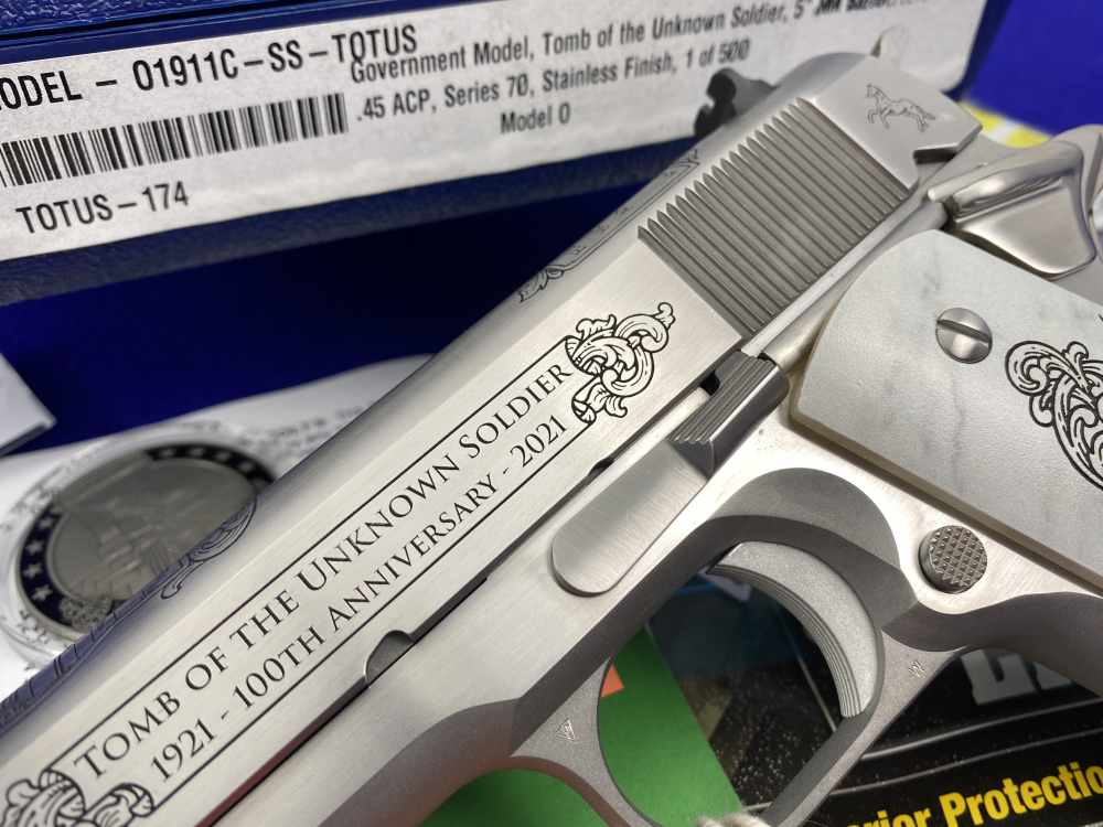 Colt 1911 Government 45ACP 5" *TOMB OF THE UNKNOWN SOLDIER ONE OF 500*-img-7