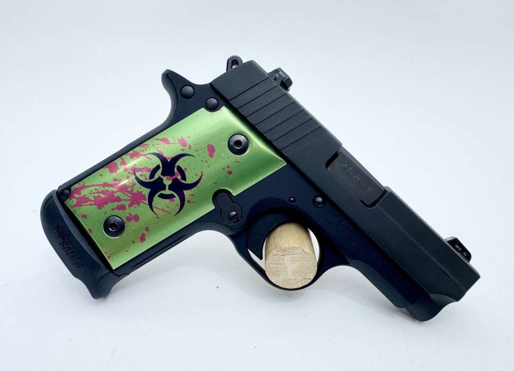 Sig Sauer P238 Zombie Edition 380ACP (2) Mags Nite Sights w/ Factory Case-img-5