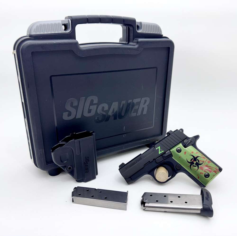 Sig Sauer P238 Zombie Edition 380ACP (2) Mags Nite Sights w/ Factory Case-img-21